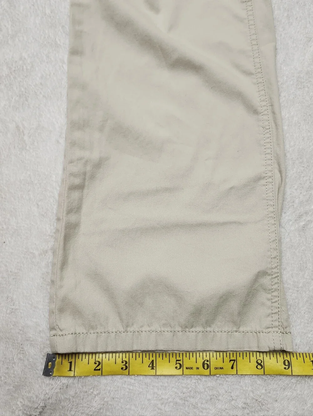 • Michael Kors Women's High-Rise Straight Leg Pants Sz 6 Khaki Beige 100% Cotton